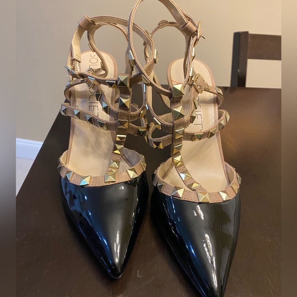 Sole Society TIIA Studded T-Strap Heels!
